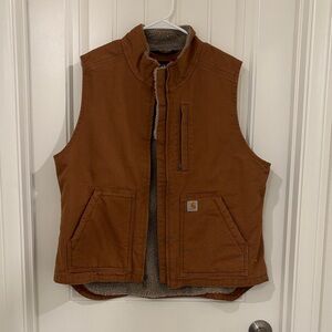 Women’s Carhartt BrownSherpa Lined Vest with Pockets